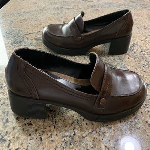 Brown Mudd Loafers 2” Heel size 8.5M